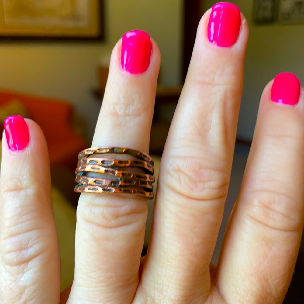 Premier Designs antiqued copper ring